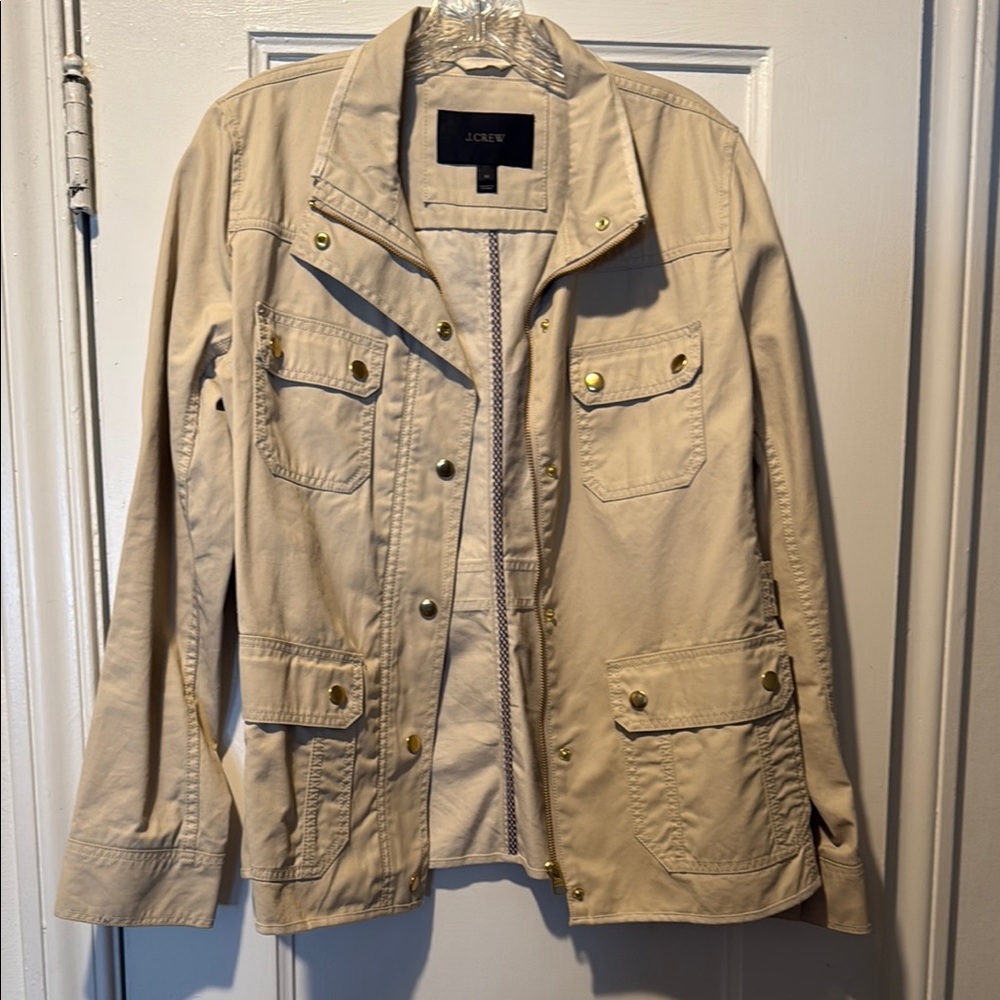 J. Crew Tan Utility Jacket with Timeless Style